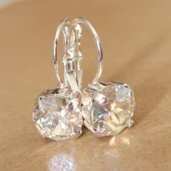 Austrian Crystal Earrings in Silver - Picture 5 of 9